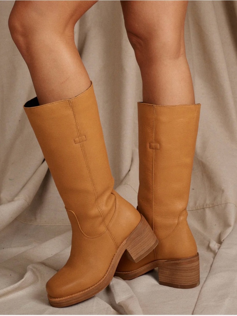 dingo Vagabond Leather Knee Boot in Tan - Picture 5 of 11